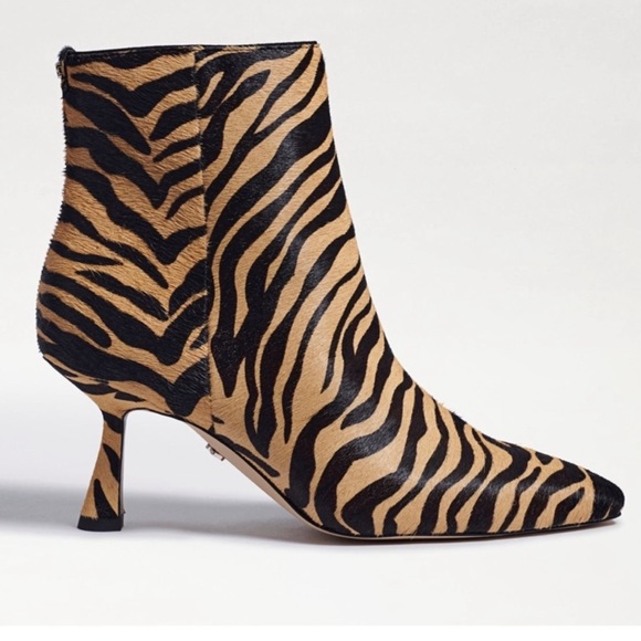 NEW Sam Edelman Samantha Tiger Print Booties - Picture 3 of 4